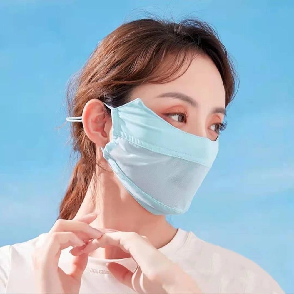 Ice Silk Ice Silk Mask Breathable Riding Face Mask New Face Cover Scarf  Gift