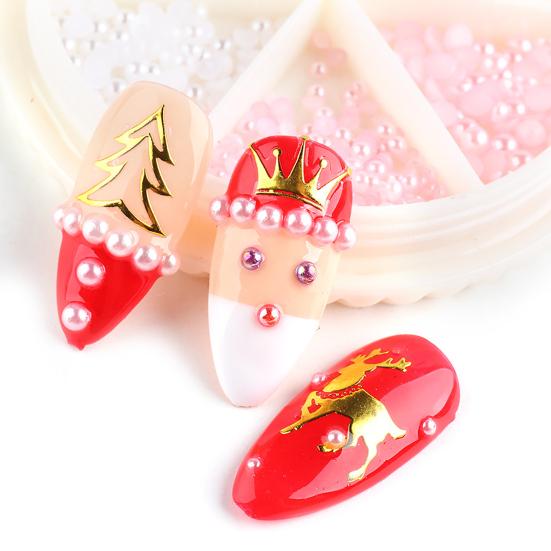 Rotund 3D Imitație Faux Pearl Diy Nail Art Decals Decor manichiură