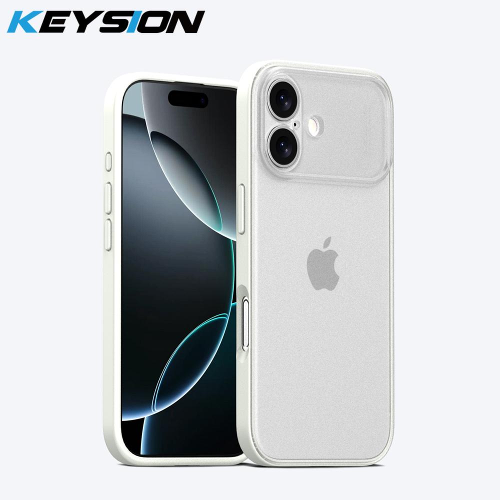 

KEYSION Матовый прозрачный чехол для телефона конфетного цвета для iPhone 17 Мягкий силикон+ПК Ударопрочная задняя крышка для телефона для iPhone 17 Air for iPhone 17 Air