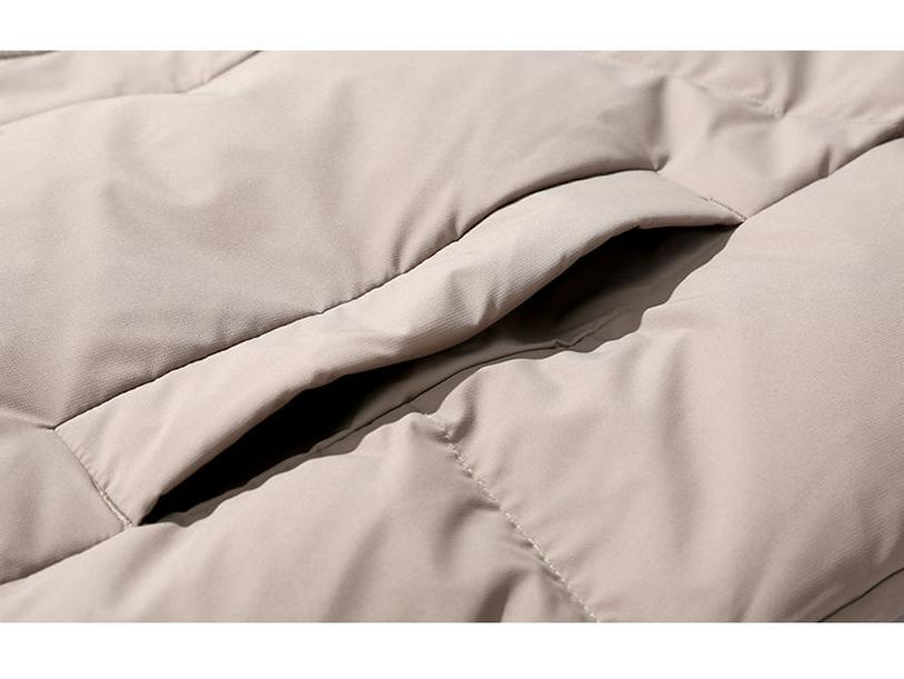 Men's Luxury Mid-length Hooded Down Jacket - Thick, Warm, Winter Coat with 90% White Duck Down Filling.