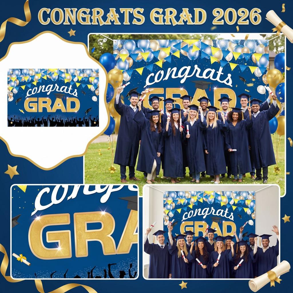 Graduation Background Cloth 2026 Graduation Event Party Decoration Hanging Cloth Banner