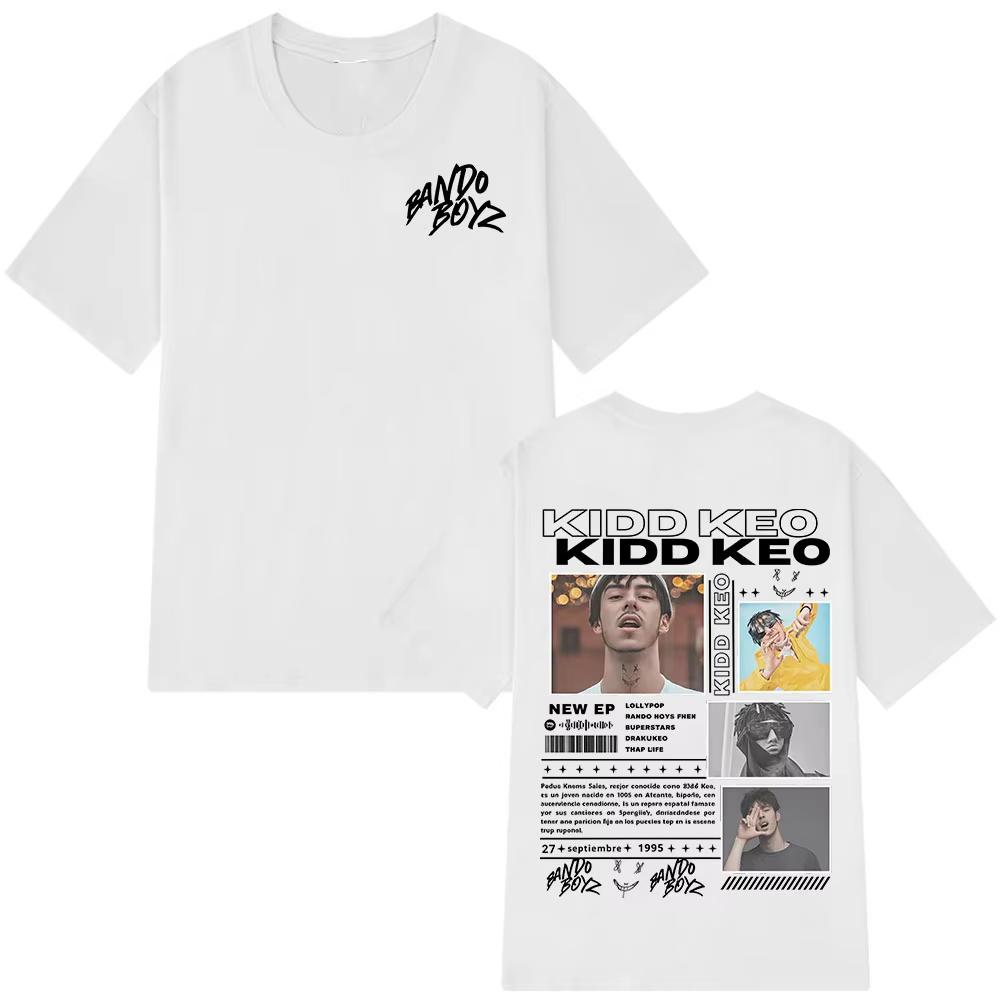 Rapper Kidd Keo Bando Boyz Tour Merch Tshirts Unisexs Women Fashion Hip Hop Street Tshirt Casual Cotton Oversized T Shirts