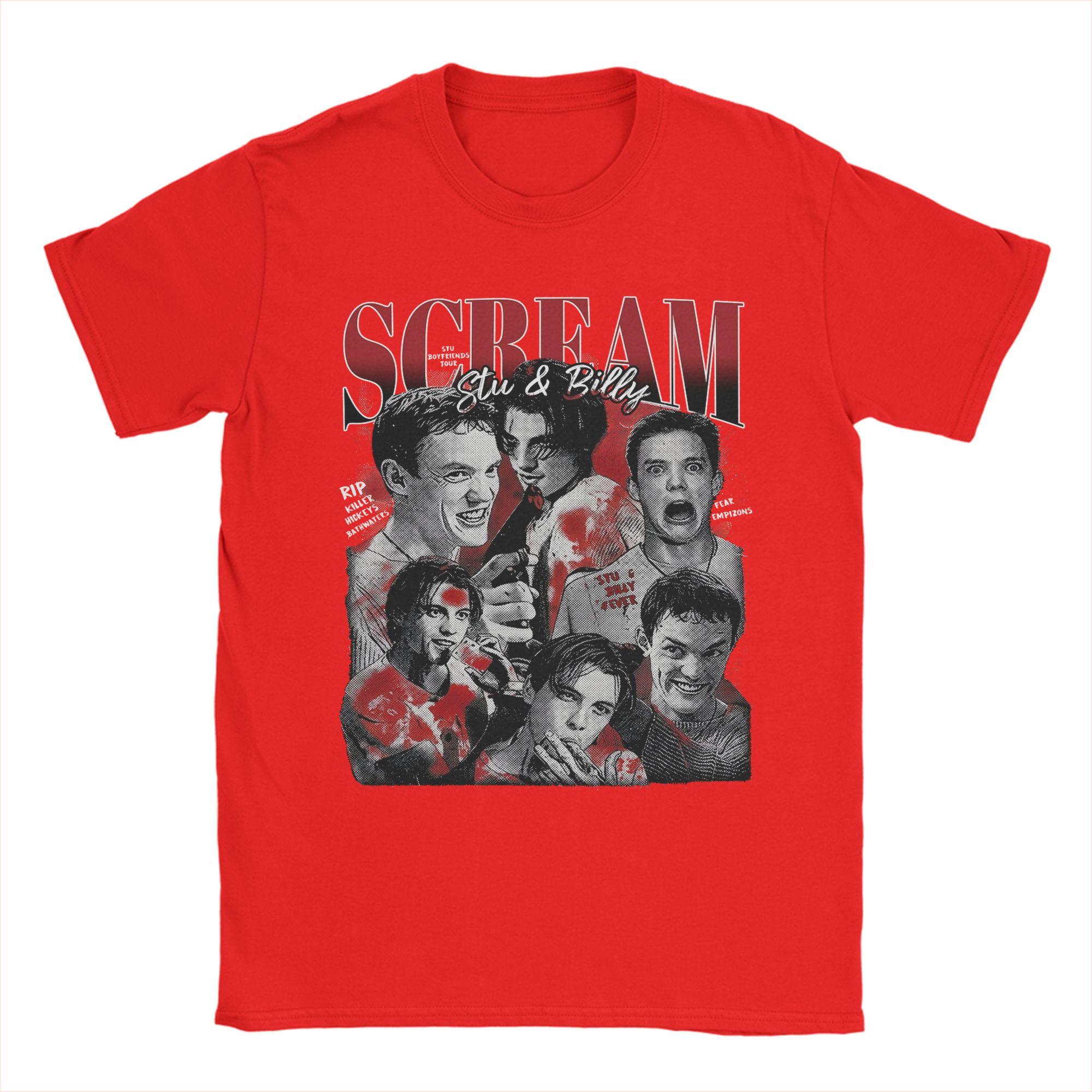 

Scream Stu Billy Loomis Movie TShirt for Men Cool Pure Cotton Tees O Neck Short Sleeve T Shirts Adult Tops S