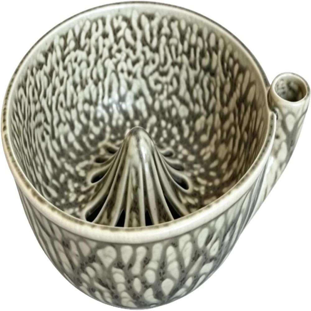 Ceramic Material Fruit Vegetable Colander Beige Self Rotating Bowl Berry Washing Bowl Home Kitchen