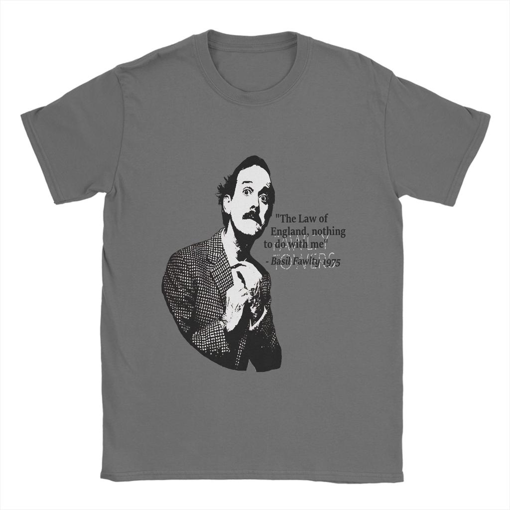 Vintage Fawlty Towers The Law of England Nothing To Do with Me TShirt Unisex Cotton Short Sleeve Oneck Summer TopsTops