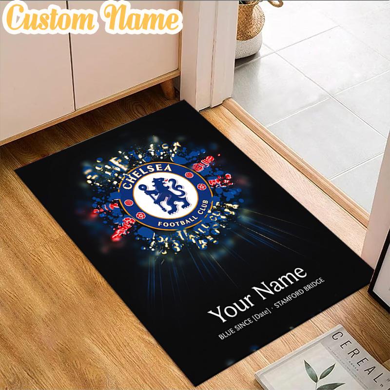Custom Name Chelsea Fc Champions League Rug, Office Rug, Chair Rug, Carpet for Living Rooms, Doormat Game Rug Home Decor Christmas Gifts