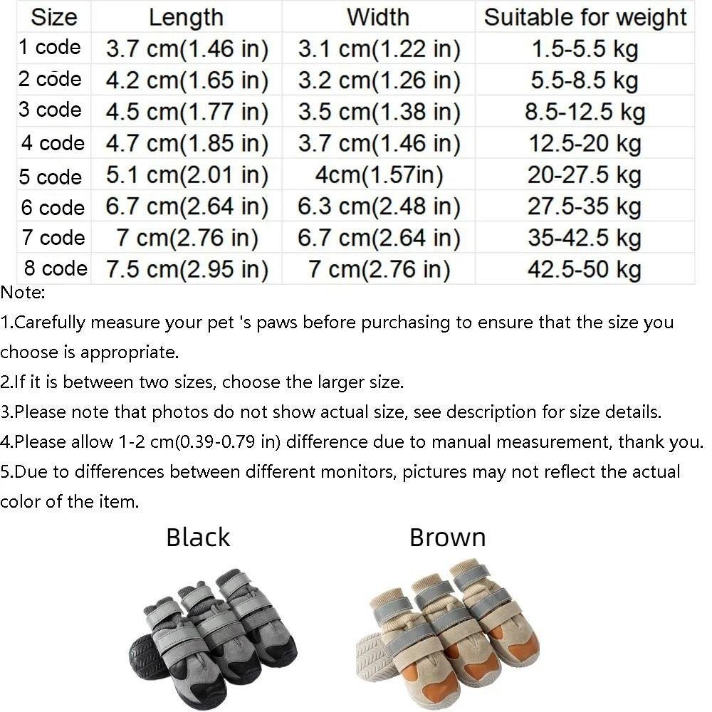 Wear-Resistant Winter Puppy Boots Thickened Dog Snowshoes Pet Sneakers  Medium Large Dogs