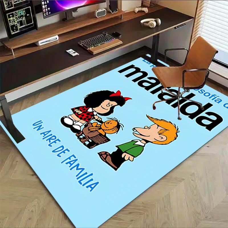 1pc Mafaldas Adventure Carpet for Playroom Bedroom Living Room Sofa Home Decor,kids Game Area Rug Non-slip Floor Mat Y73038