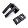 Practical Matte Black Dummy Door Handle Set 2 Pack Easy Installion Designs Accessory for Contemporary Interior Door