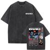 Washed Vintage Rapper Duki ADA Tour  T Shirt Mens Hip Hop Oversized Short Sleeve Tshirt Men Fashion High Quality Streetwear