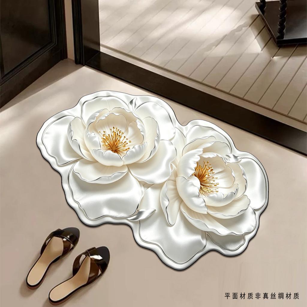 Luxury Diatomite Doormat Non-Slip Quick Dry Absorbent Floor Rug Easy Clean Mat for Bathroom Entryway Home Decor