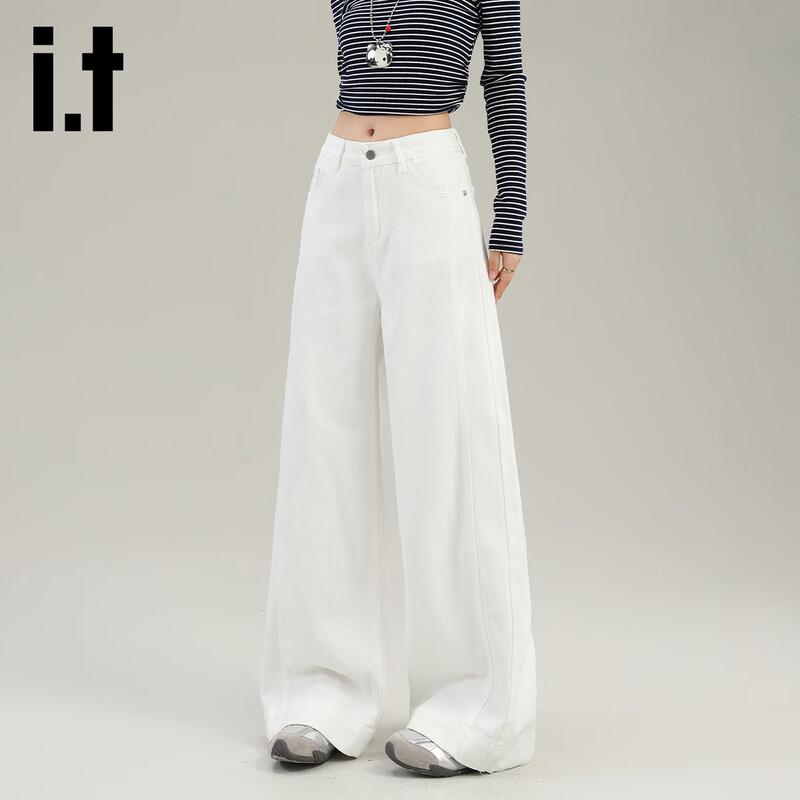 

Izzue IT Women s Loose Wide-Leg Cotton Jeans XL