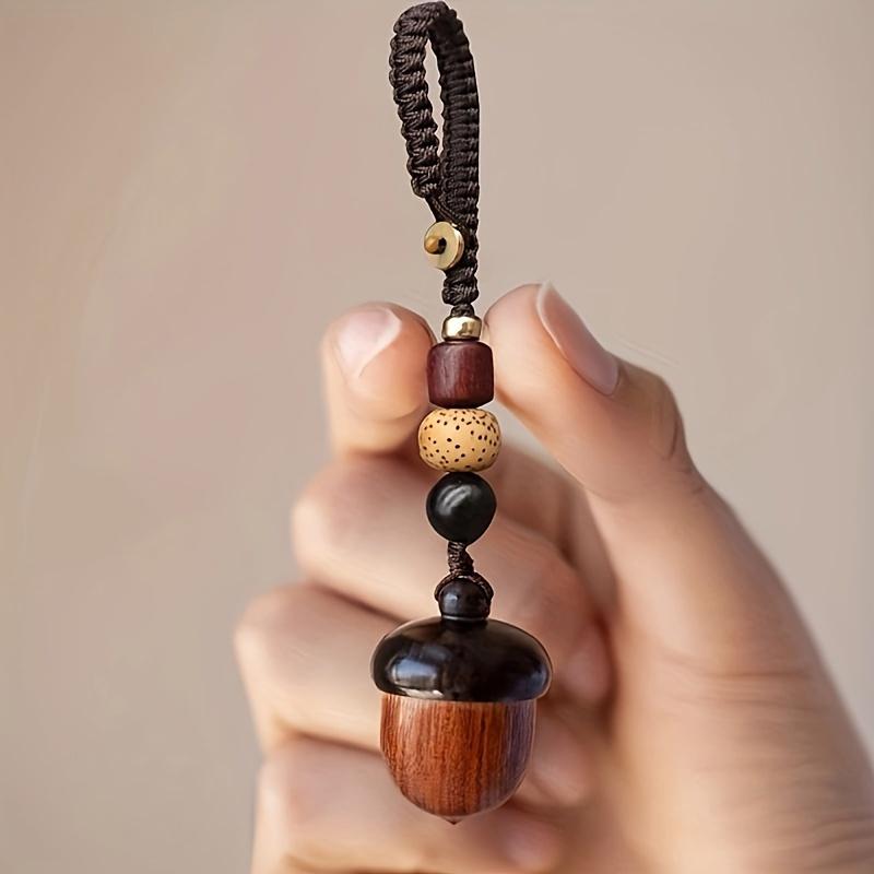 2pcs Wooden Acorn Portable Storage Container Mini Pill Organizer Jewelry Box for Travel Daily Use Accessories Gift