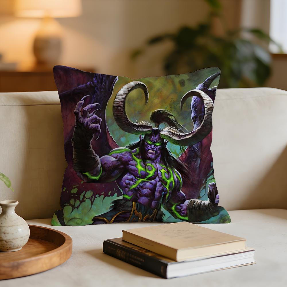 Warcrafts of World WWOW Cushion Cover Short Plush Pillowcase for Bed Sofa Carwashable