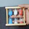 1/3/5Min Holz Rahmen Glas Sand Sanduhr Sanduhr Timer Uhr Zeit Decor Geschenk