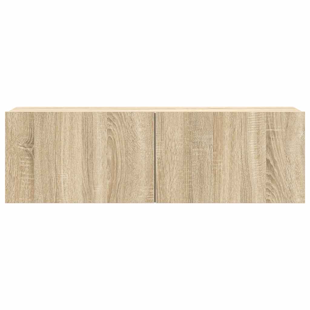 6 Piece TV Cabinet Set Sonoma Oak Effect Particleboard