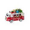 1pc Metal Christmas Bus Desktop Decoration Kids Toy Gift Vintage Craft Miniature Vehicle Xmas Table Home Decor Presents Kids