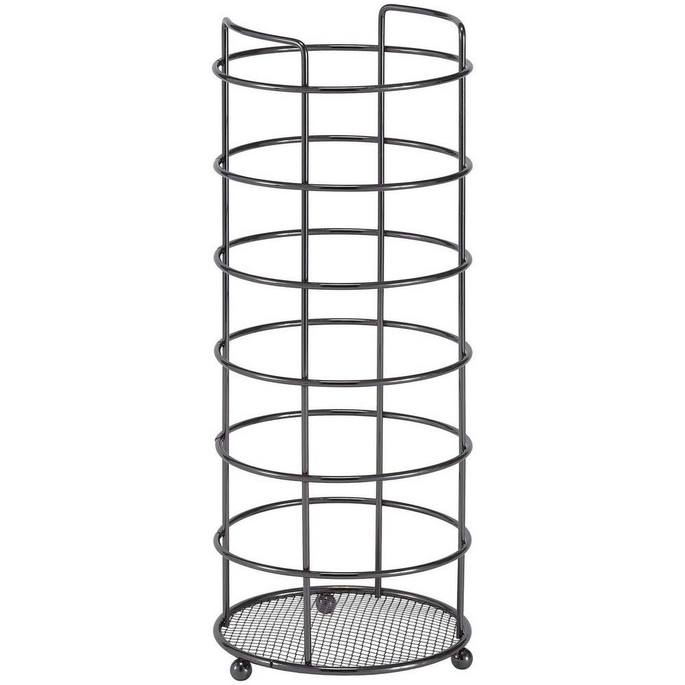 Toilet Paper Holder Freestanding Black Onyx Bathroom Organizer Durable Iron Space Saving Design Holds 3 Rolls Rust Resistant