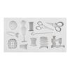 Sewing Tools Silicone Molds Scissors Button Sewing Designer Clothes Fondant Mold Cake Decorating Tools Cupcake Topper Candy Chocolate Gumpaste Mold
