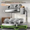 Jiabangshou Stainless Steel 2-Tier Countertop Dish Drying Rack