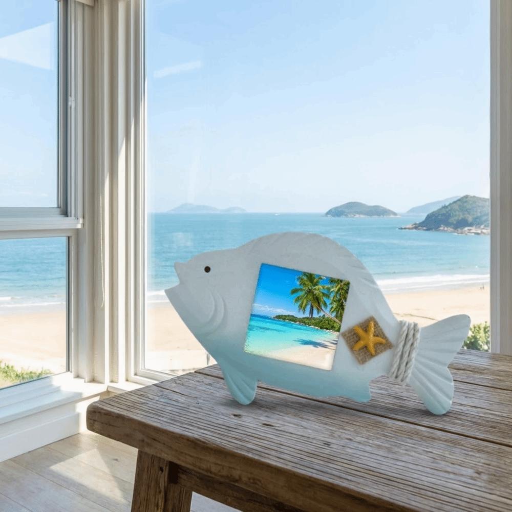 Unique-shaped Nautical Decor Frame 3-inch Instant Photo Frame Ocean-Themed Photo Frame  Coffee Shop