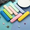 Cutlery Storage Box  Plastic Chopsticks Fork Spoon Wheat Pull Box Outdoor Travel Portable Tableware Empty Box