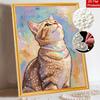5D Pearl Kit Elegant Cat Design DIY Enamel Ornaments for Home Wall Decoration Stress Relief Handmade Gift Frameless