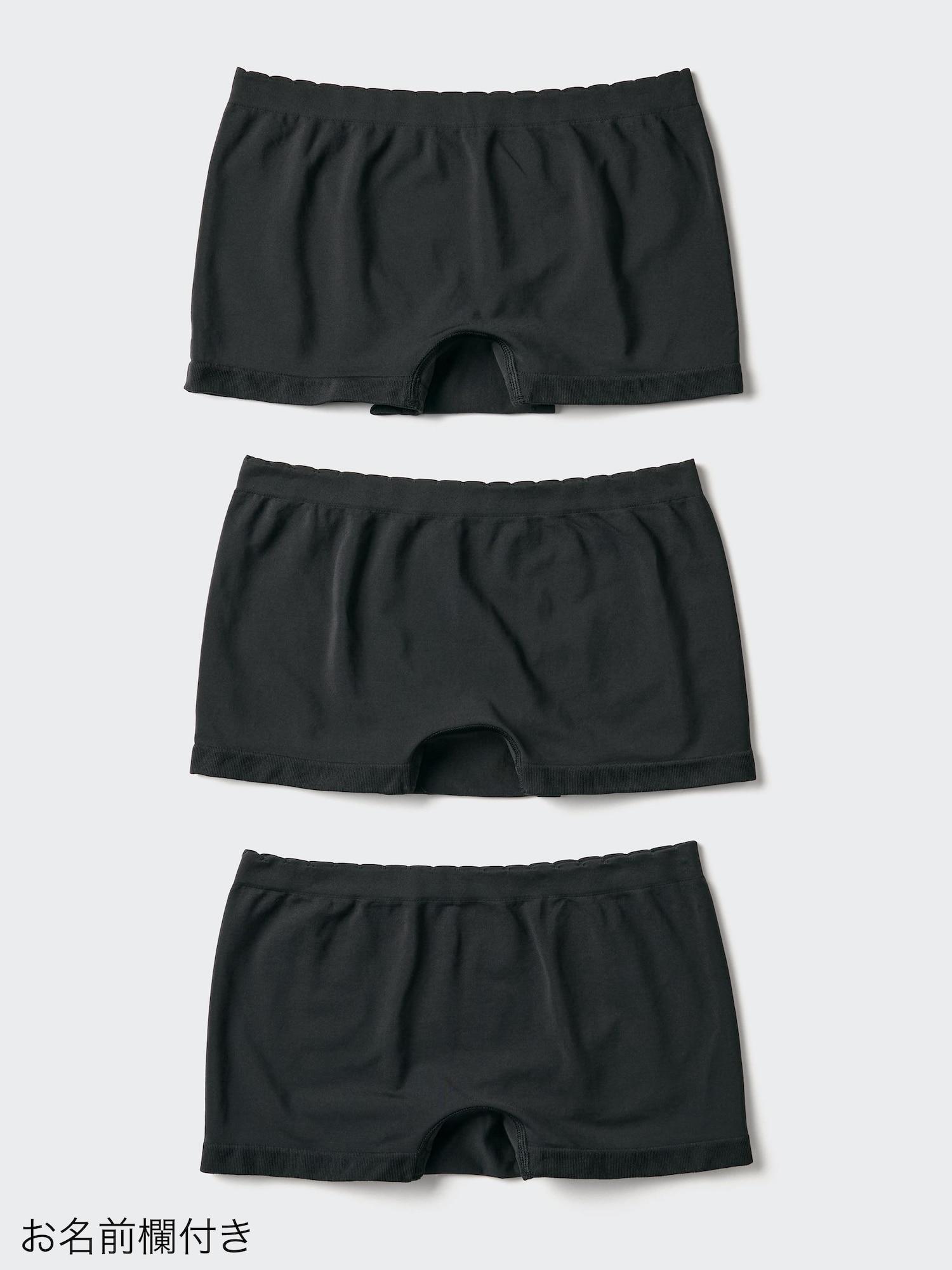 

Uniqlo Japan Girls Air Rhythm бесшовные шорты 3 шт. в упаковке 09 BLACK/100