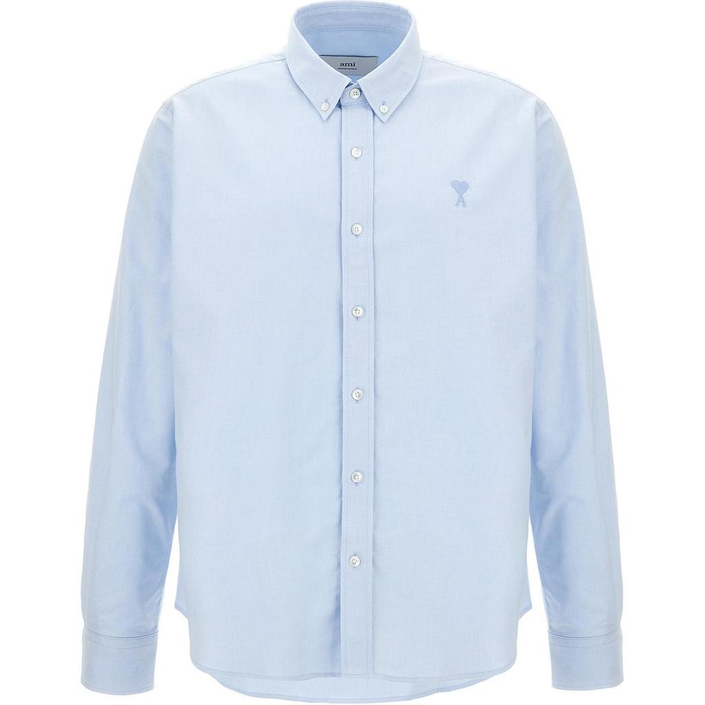 Ami Paris Logo Embroidered Long Sleeved Shirt USH060CO0031450