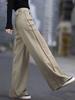 Women's Khaki Wide-Leg Jeans, New 2026 Style - Loose, Slimming, Versatile Straight-Leg for Spring & Autumn
