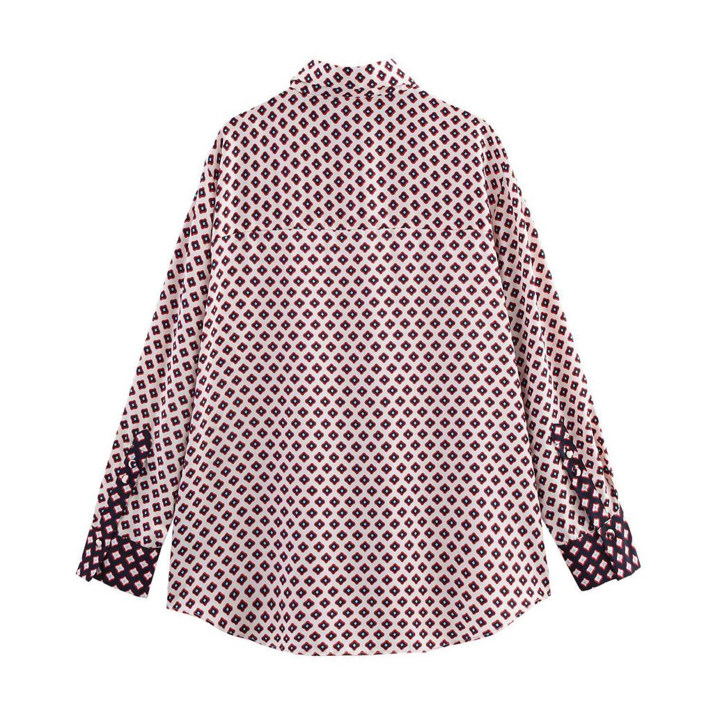 2025 Spring Women's Printed Shirt & Straight-Leg Pants Set 11305