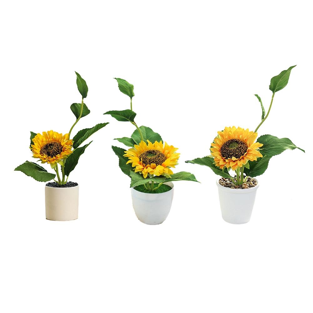 Artificial Flower Potted Plant Sunflower Always Looks Fresh Overall Height Suitable For Decorating Living Rooms