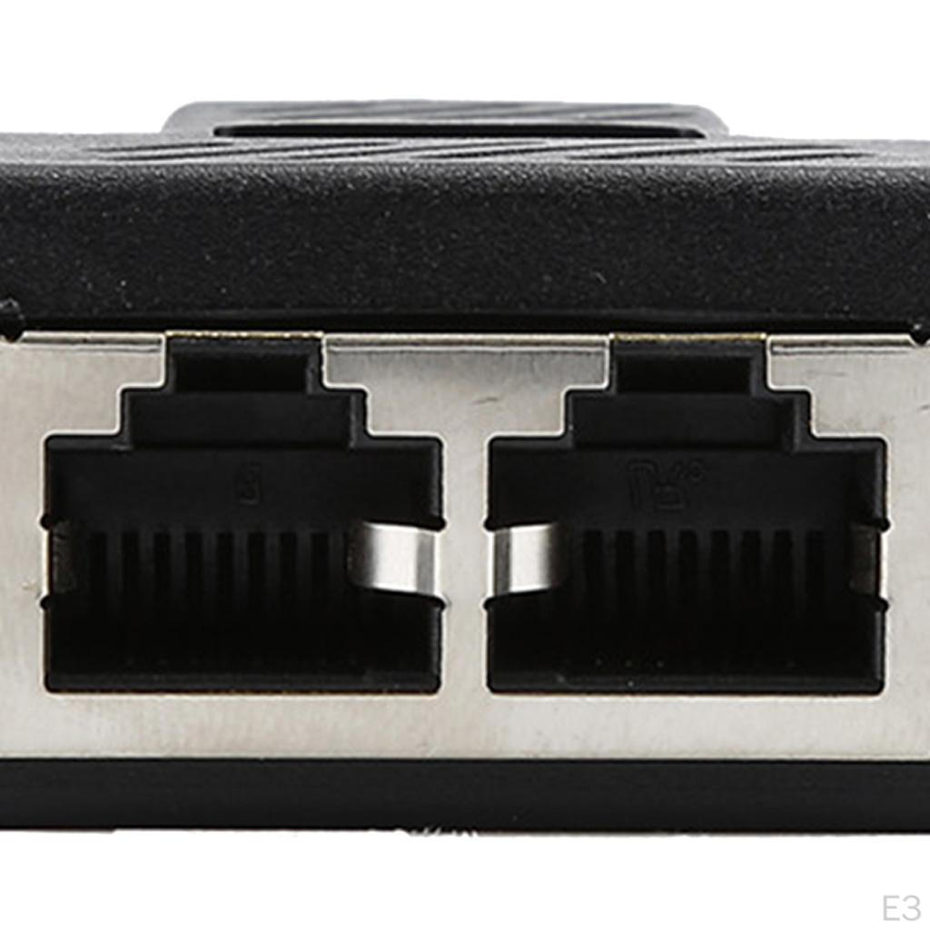 Y Adapter Splitter Network Connector Black