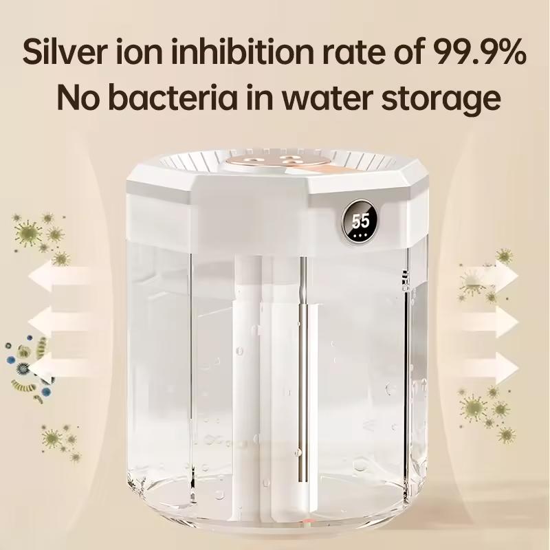 USB Digital Display 2-Liter Silent Humidifier Disinfection Night Light Three-Spray Modes Pregnant Women Offices Household Hotels
