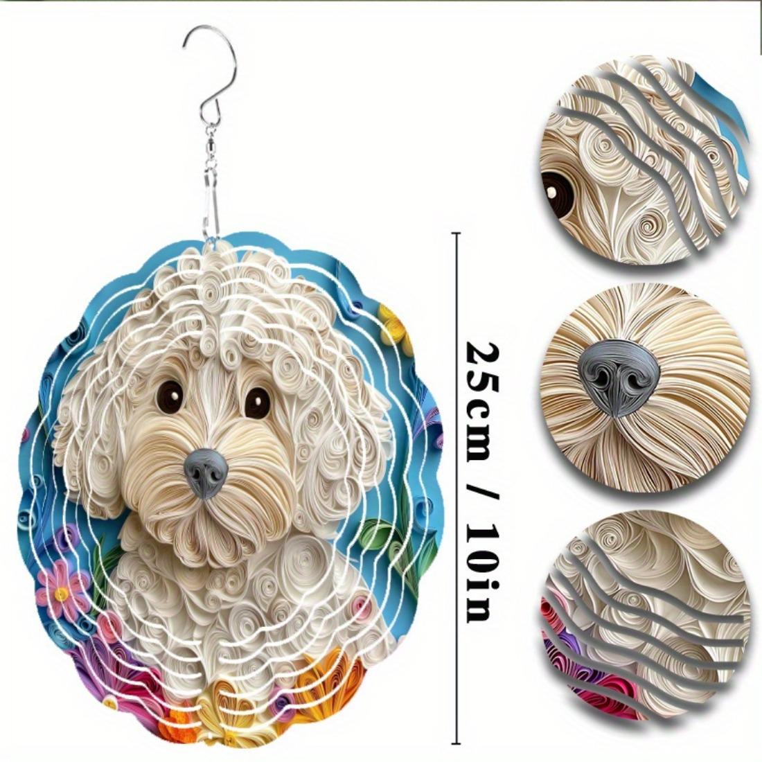 

Hanging Wind Spinner with Adorable Dog Design - 360° Rotating Metal Garden Art for Spring, Summer, and Fall - Perfect Gift for Pet Lovers 01A
