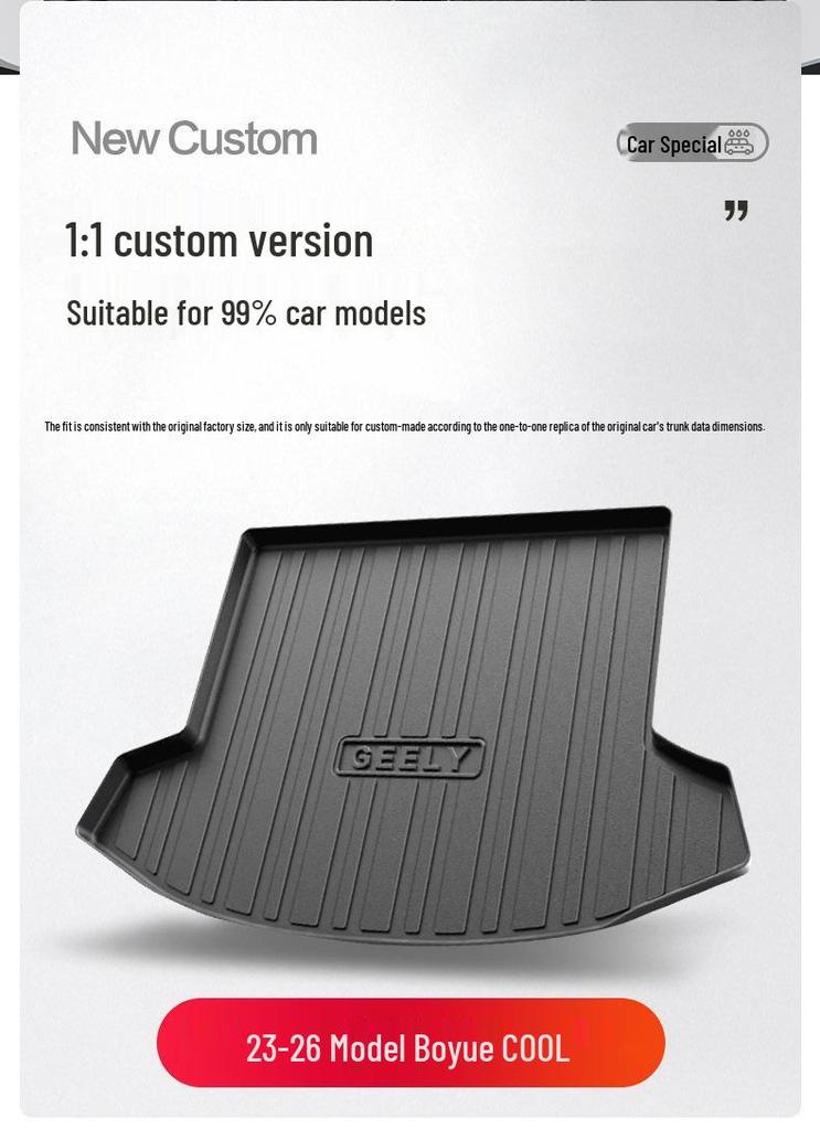 Geely Boyue COOL Trunk Mat TPE Tail Box Mat for Interior Modification and Decoration