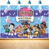 Paw Patrol Backdrop Kids Birthday Party Decoration Background Vinyl Cloth Party Backdrops Baby Shower Photo Studio Banner Props
