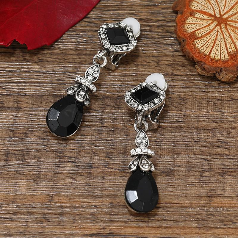 Bohemian Water Drop Square Ear Cuff for Non-Pierced Ears