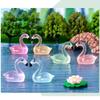 Charming Glow-in-the-dark Resin Flamingo Decor Adorable Miniature Aquarium Decoration