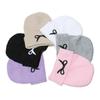 2025 autumn and winter new knitted hat children's trend versatile cold hat Korean version outdoor bow wool hat