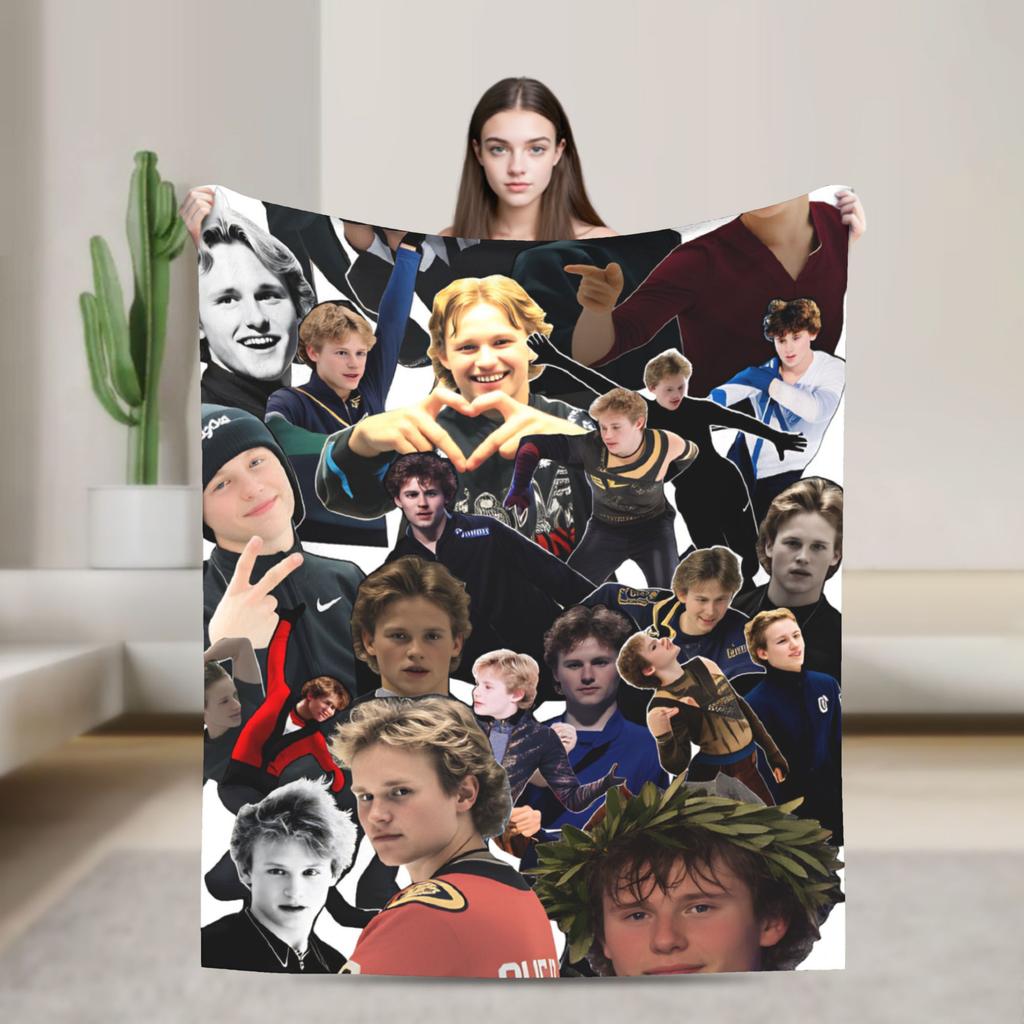 Ilia Malinin Blanket Warm Soft  Throw Blanket Winter Kids Adults Living Room Camping Bedspread