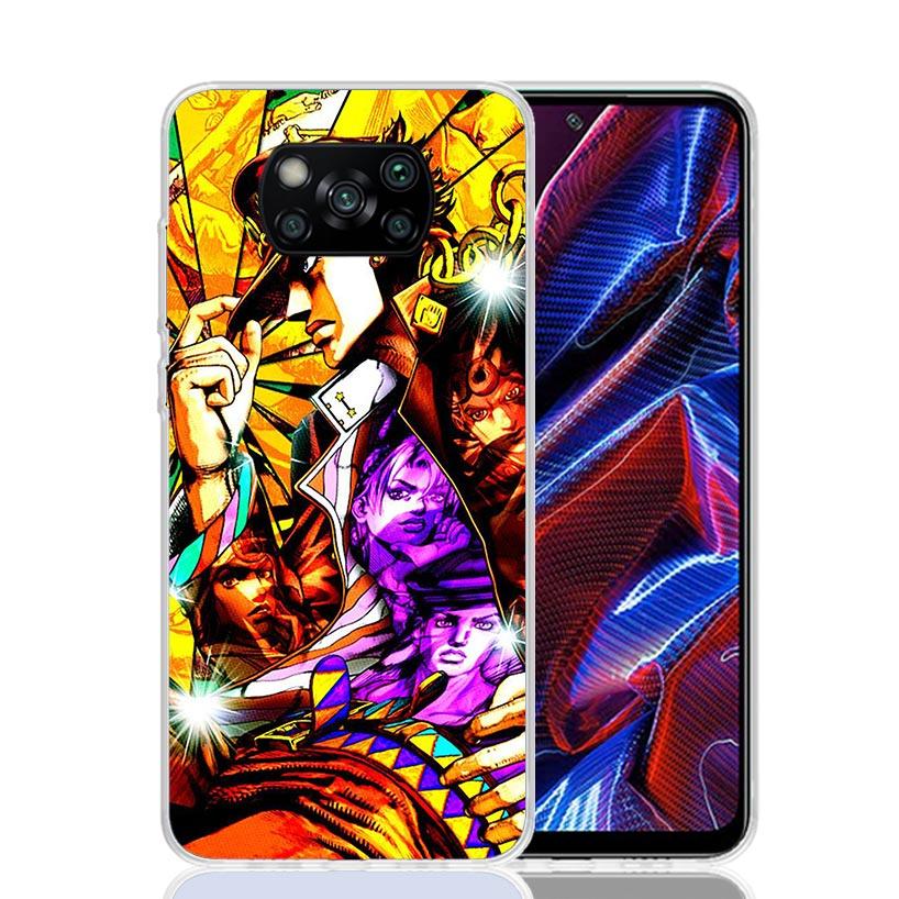 Anime JoJo Bizarre Adventure Case Phone Cover for Xiaomi Redmi Note 10 9 9S 8 8T 7 5 Pro Mi 12T 11T 10T 9T 12 11 Lite A3 A2 Tren