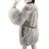 Tuscan Fur Coat Women's Medium and Long Collar Winter Locomotive Style Thickened Light Fashion Coat