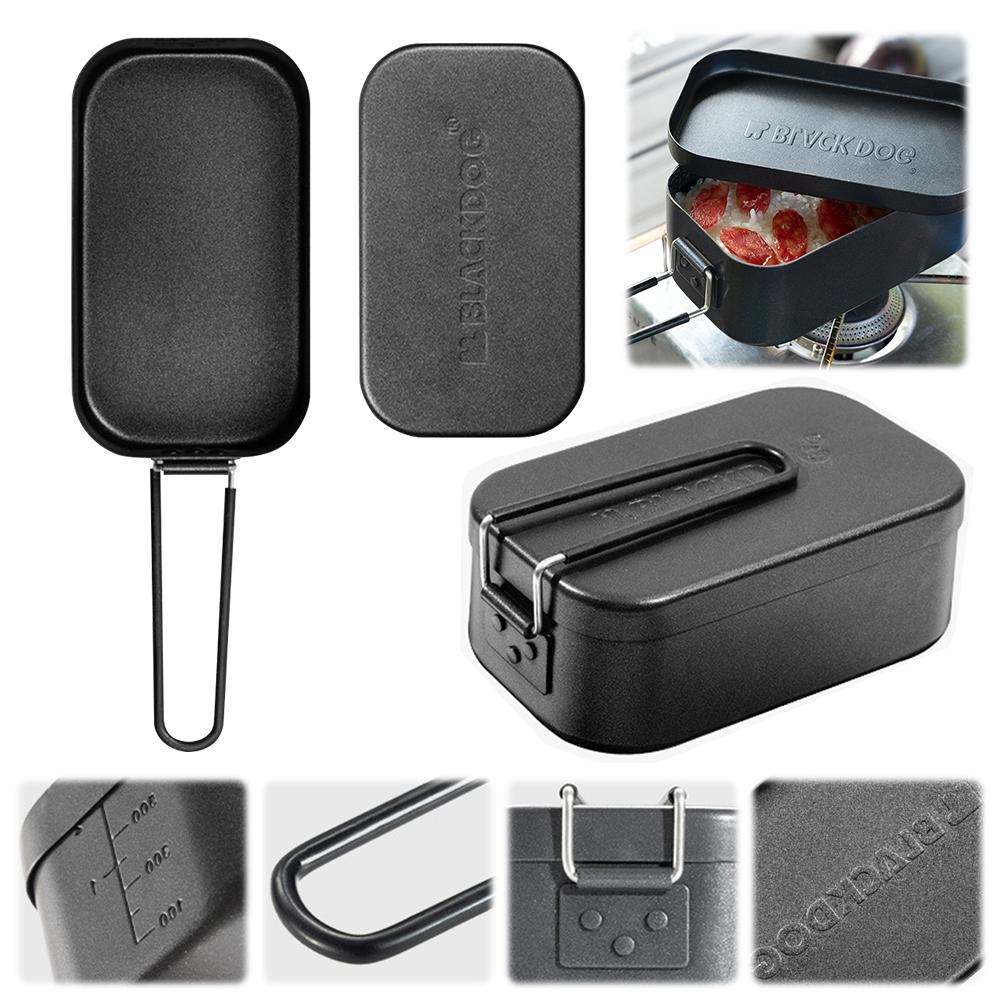 800ml Outdoor Lunch Box with Folding Handle Camping Lunch Box Picnic Lunch Box Cooking Food Container Camping Travel Cookware UNITED KINGDOM