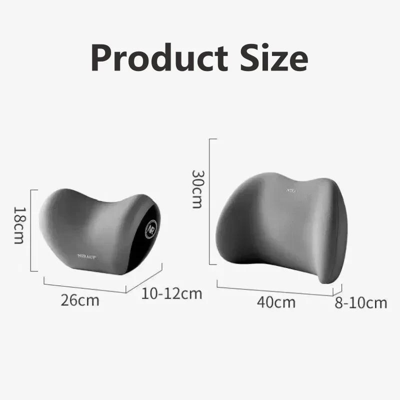 Memory Foam Car Headrest/Lumbar Back Support Breathable Car Headrest Cushion Relieve Stress Waist Support Car Seat Pillow