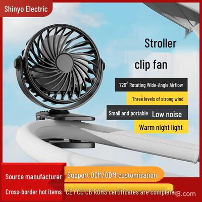 Portable USB Rechargeable Clip-On Mini Fan: Desktop & Stroller Multifunctional Oscillating Fan