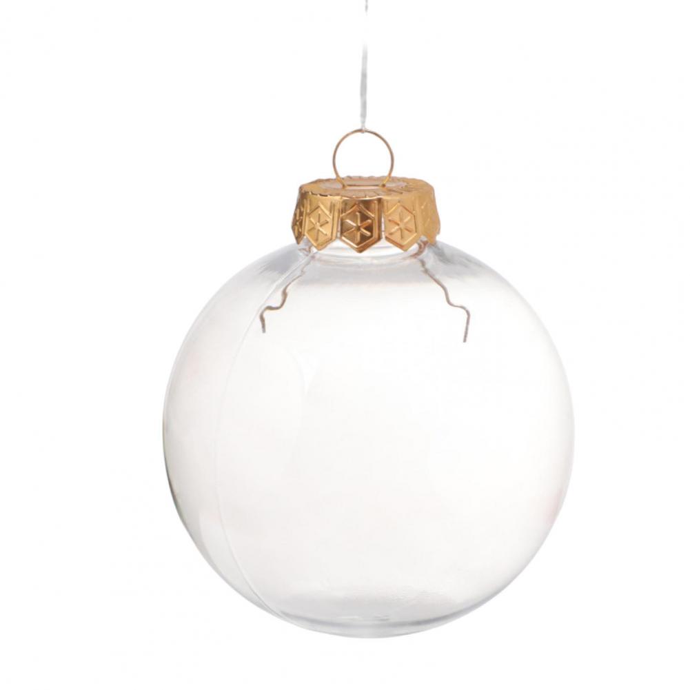 5pcs Perspective Christmas Tree Ball Paintable Christmas Ball with Bottle Cap Minimalist Christmas Clear Ball Home Decoration Navidad