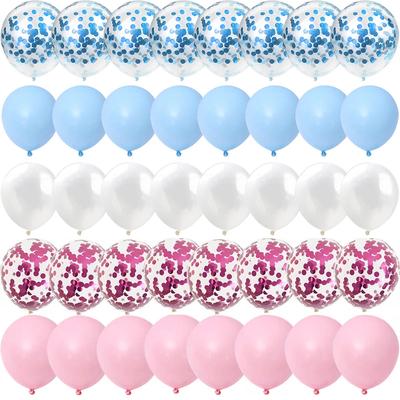 Gender Reveal Balloons Pink Blue Metal Latex Confetti Balloon Boy or Girl Globos Birthday New Year Party Baby Shower Decorations