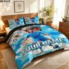 Custom Manchester City Bedding Quilt Set Quilt Cover Pillowcase Home Decoration Birthday Gift (1 * Duvet Cover + 2 * Pillowcase, Without Core)