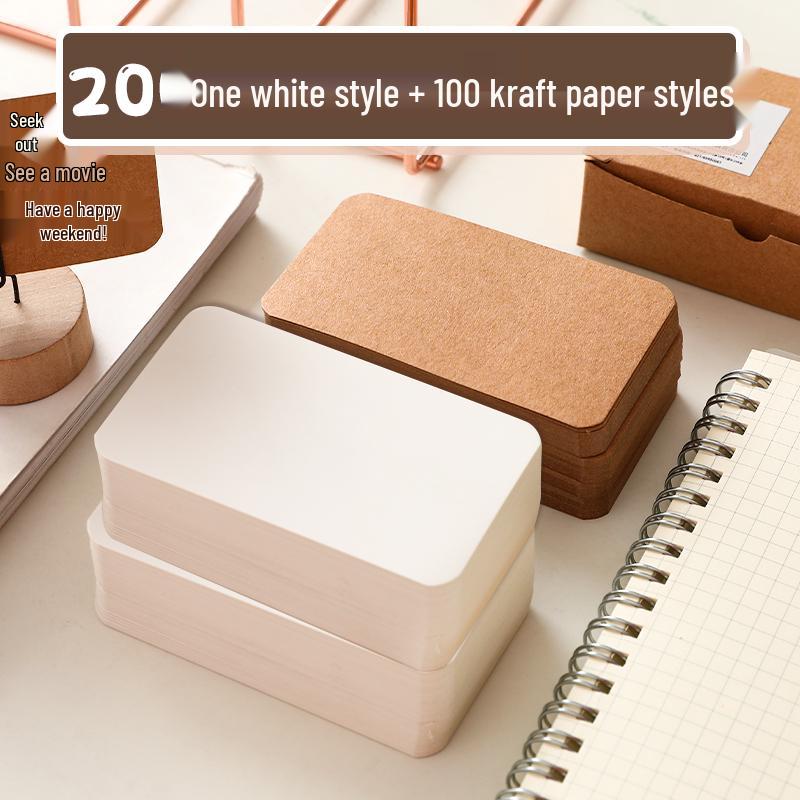 Small Blank White Cardstock for English Memory Words
